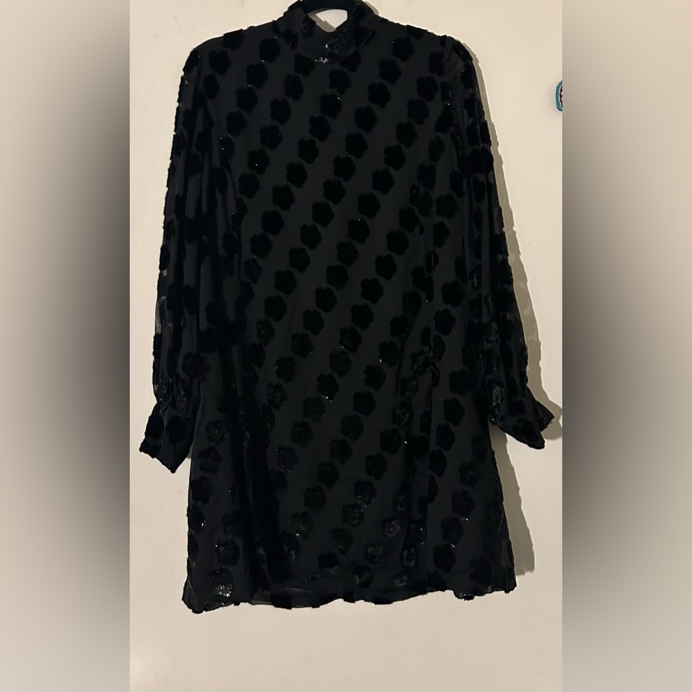 Anna Sui Black Sparkly Party Dress - Picture 2 of 4